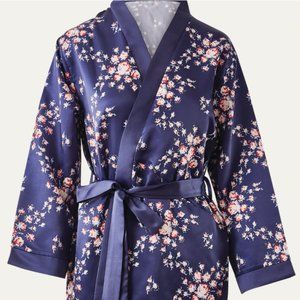 NWT Morgan Lane Allie Robe Navy Blue L/XL